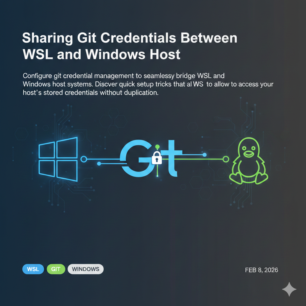 WSL and Windows host sharing git credentials
