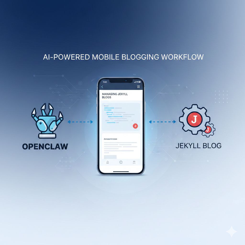 OpenClaw managing a Jekyll repository with Tailscale and Gemini integration