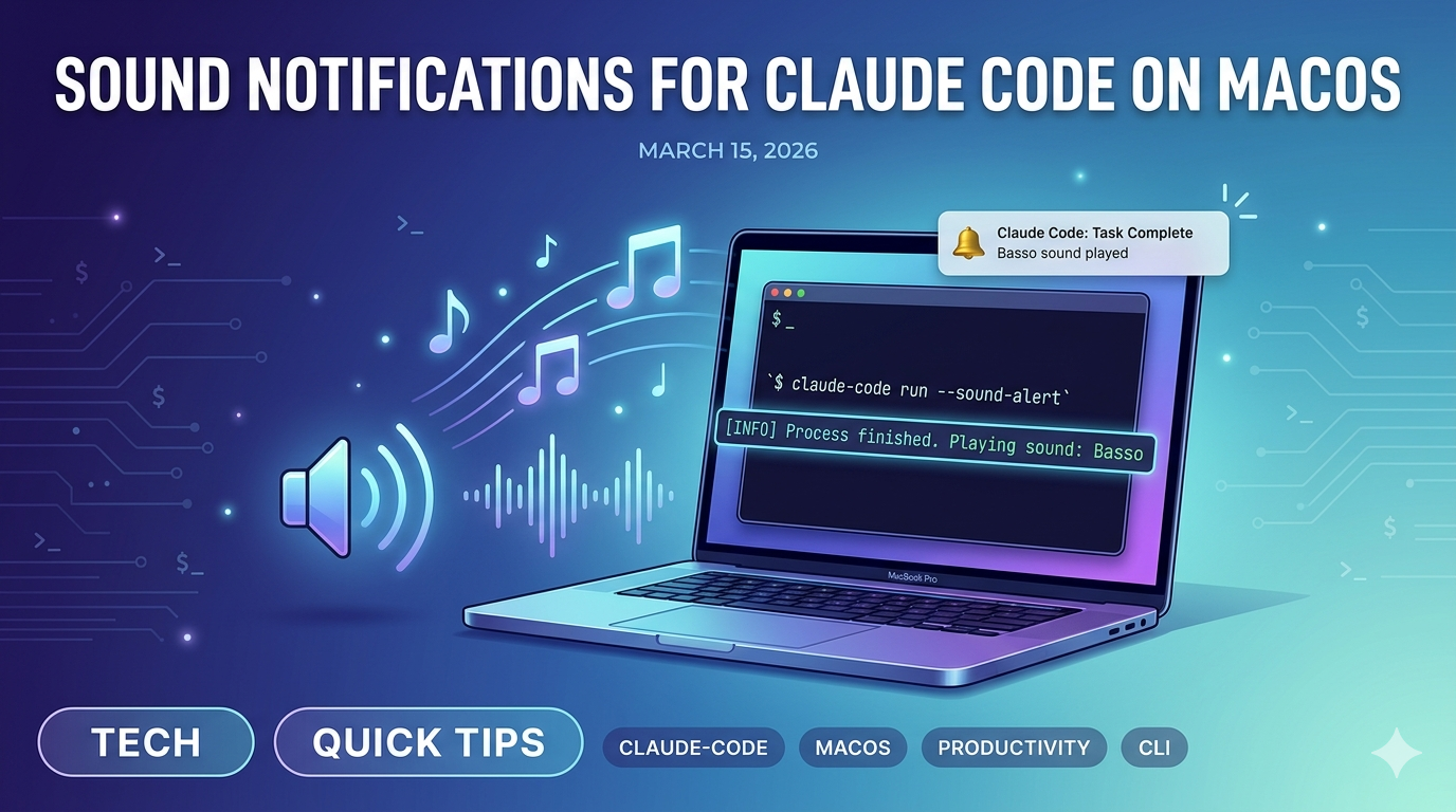 Claude Code with sound notifications on macOS using built-in system sounds